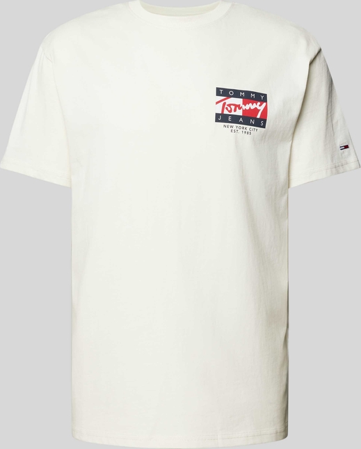 T-shirt Tommy Jeans z krótkim rękawem z nadrukiem w młodzieżowym stylu
