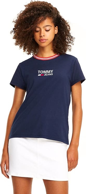 T-shirt Tommy Jeans z krótkim rękawem z okrągłym dekoltem