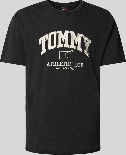 T-shirt Tommy Jeans z nadrukiem w młodzieżowym stylu z bawełny