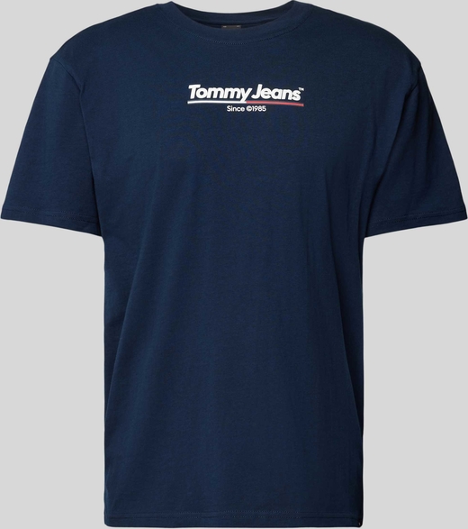 T-shirt Tommy Jeans z nadrukiem w młodzieżowym stylu z bawełny
