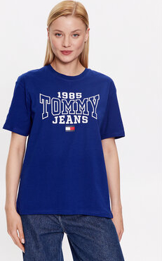 T-shirt Tommy Jeans z okrągłym dekoltem w młodzieżowym stylu