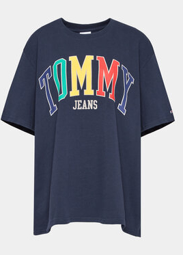 T-shirt Tommy Jeans z okrągłym dekoltem w młodzieżowym stylu z krótkim rękawem