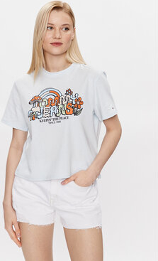 T-shirt Tommy Jeans z okrągłym dekoltem z krótkim rękawem