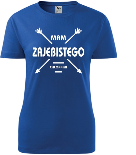 T-shirt TopKoszulki.pl z okrągłym dekoltem w sportowym stylu z krótkim rękawem