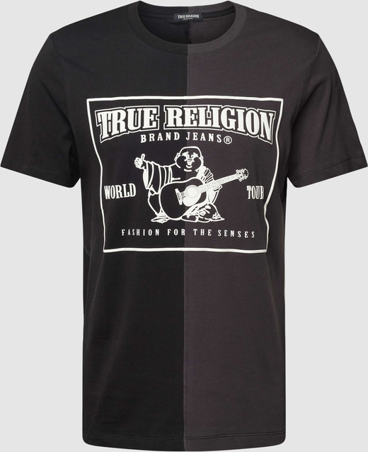 T-shirt True Religion w młodzieżowym stylu z nadrukiem z krótkim rękawem