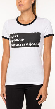 T-shirt Trussardi Jeans z krótkim rękawem w młodzieżowym stylu