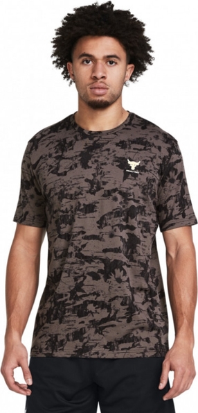 T-shirt Under Armour w militarnym stylu z bawełny