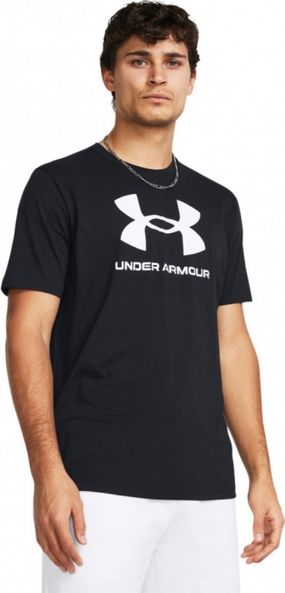 T-shirt Under Armour w sportowym stylu z nadrukiem z bawełny