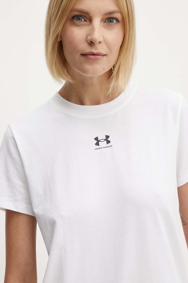 T-shirt Under Armour w sportowym stylu z okrągłym dekoltem