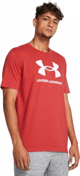 T-shirt Under Armour z nadrukiem z bawełny z krótkim rękawem
