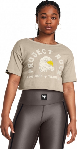 T-shirt Under Armour z okrągłym dekoltem z bawełny w rockowym stylu
