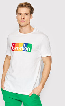 T-shirt United Colors Of Benetton z krótkim rękawem w młodzieżowym stylu