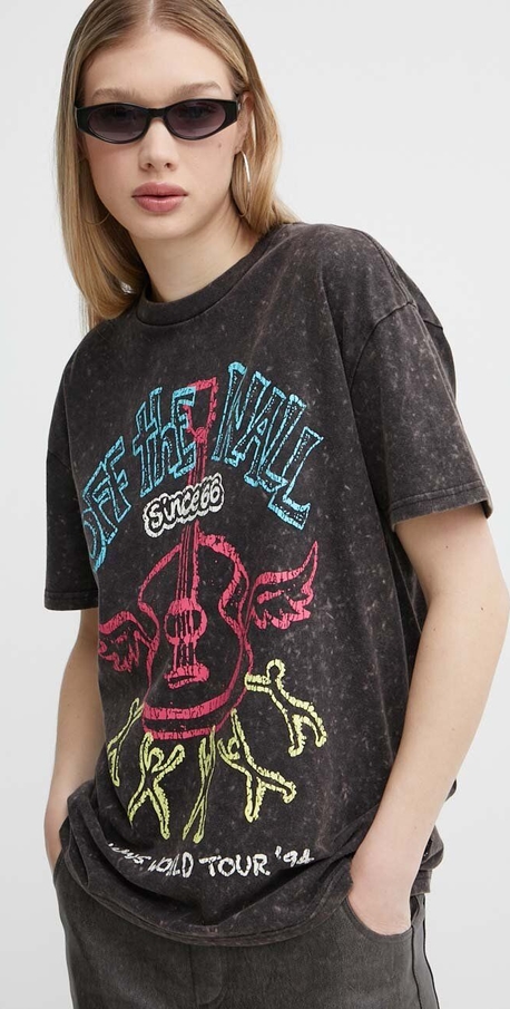 T-shirt Vans z okrągłym dekoltem w młodzieżowym stylu z bawełny