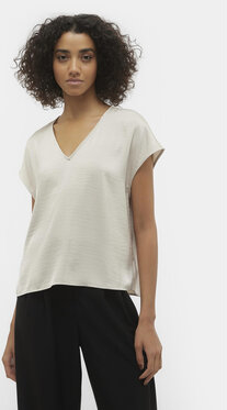 T-shirt Vero Moda z dekoltem w kształcie litery v z krótkim rękawem