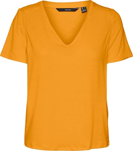 T-shirt Vero Moda z krótkim rękawem z dekoltem w kształcie litery v