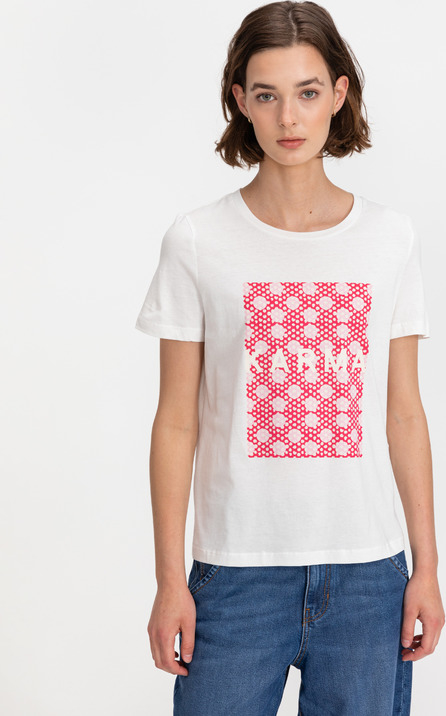 T-shirt Vero Moda z okrągłym dekoltem z bawełny