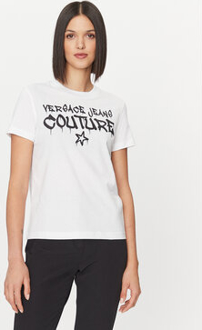 T-shirt Versace Jeans z okrągłym dekoltem z krótkim rękawem w młodzieżowym stylu