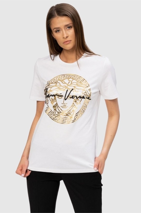 T-shirt Versace z okrągłym dekoltem