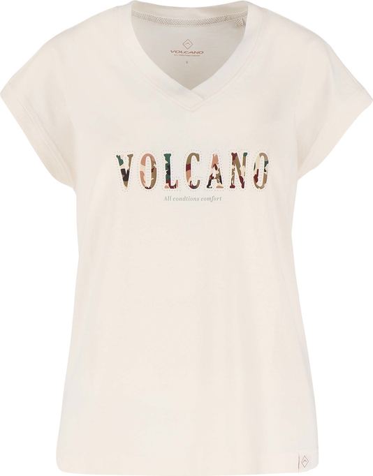T-shirt Volcano w młodzieżowym stylu z bawełny z krótkim rękawem