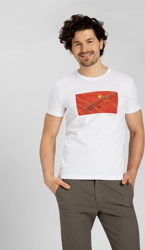 T-shirt Volcano w młodzieżowym stylu z nadrukiem