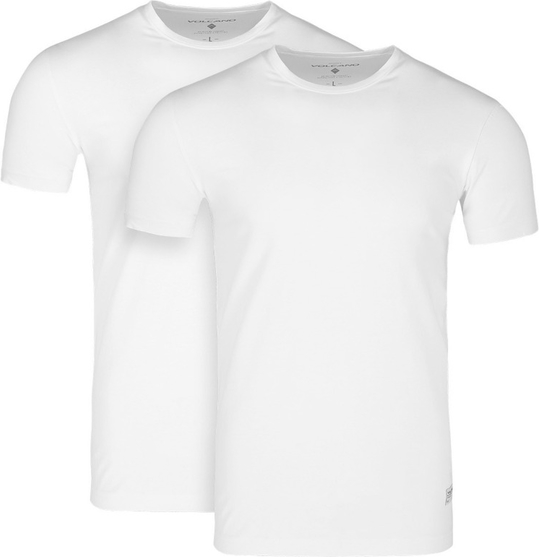 T-shirt Volcano z bawełny w stylu klasycznym z krótkim rękawem