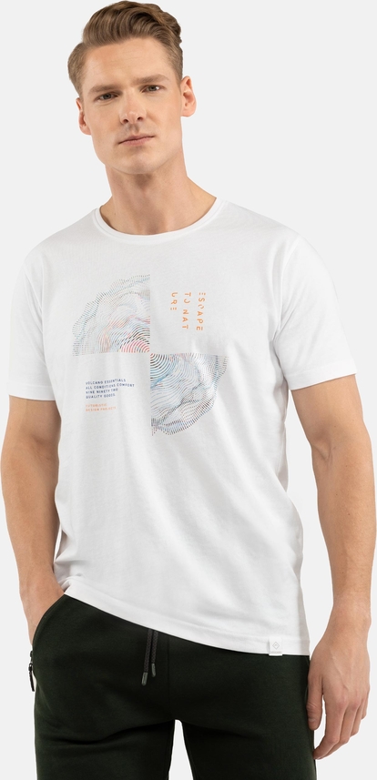 T-shirt Volcano z krótkim rękawem z bawełny w młodzieżowym stylu