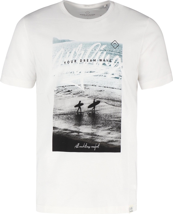 T-shirt Volcano z nadrukiem w młodzieżowym stylu