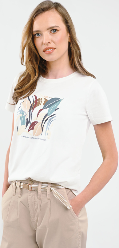 T-shirt Volcano z okrągłym dekoltem z nadrukiem z krótkim rękawem