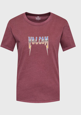 T-shirt Volcom z krótkim rękawem z okrągłym dekoltem w młodzieżowym stylu