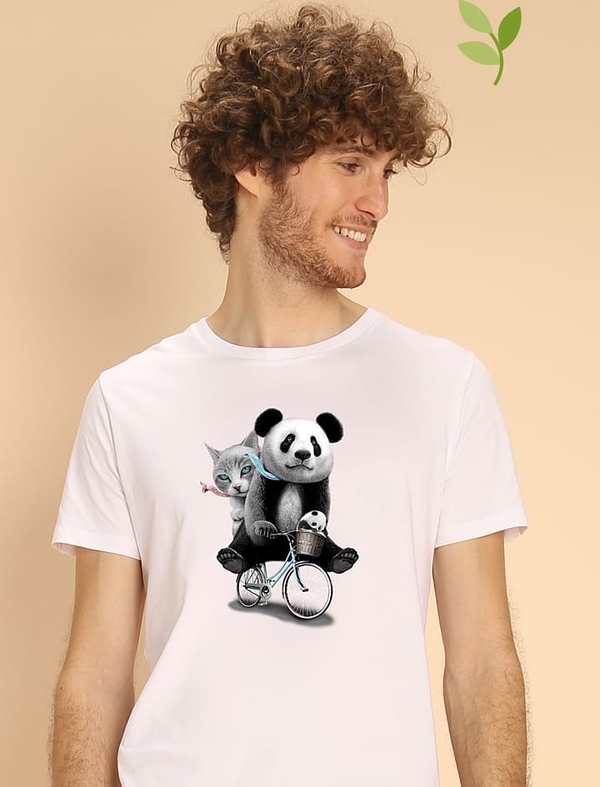 T-shirt Wooop w młodzieżowym stylu z nadrukiem z bawełny