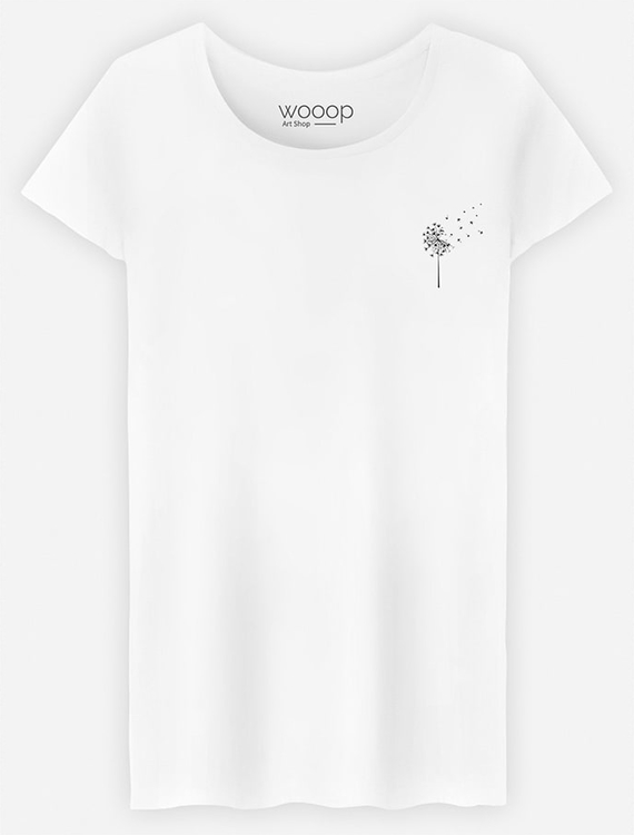 T-shirt Wooop z okrągłym dekoltem z bawełny w stylu casual