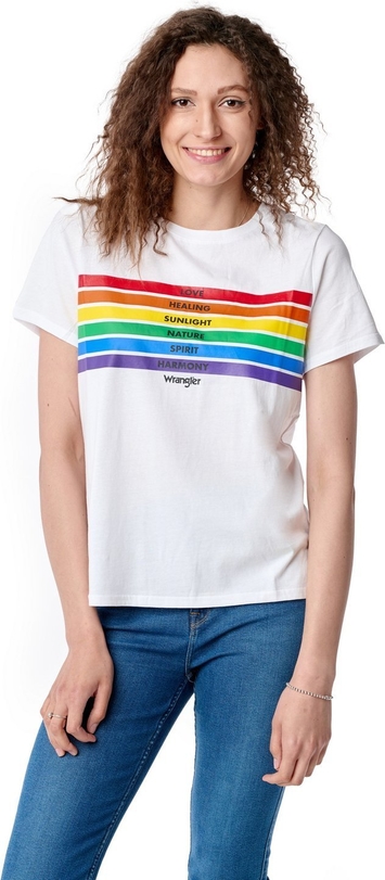 T-shirt Wrangler z krótkim rękawem w młodzieżowym stylu