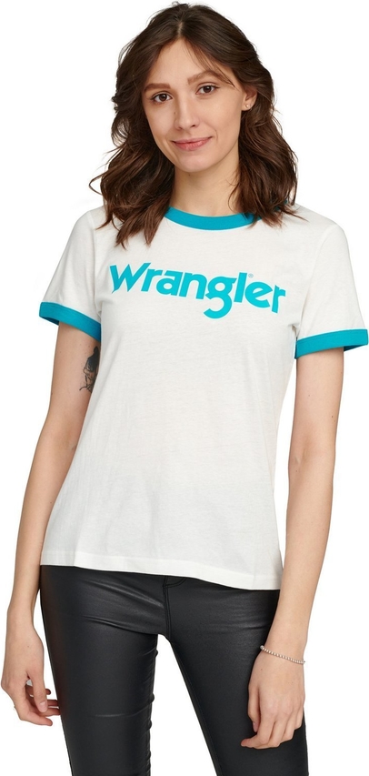 T-shirt Wrangler z krótkim rękawem w młodzieżowym stylu