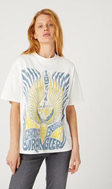 T-shirt Wrangler z krótkim rękawem w młodzieżowym stylu z nadrukiem