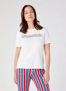 T-shirt Wrangler z krótkim rękawem z okrągłym dekoltem