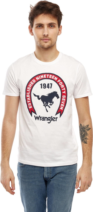 T-shirt Wrangler z nadrukiem z krótkim rękawem