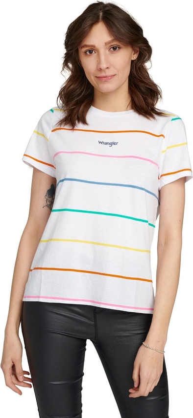 T-shirt Wrangler z okrągłym dekoltem z krótkim rękawem