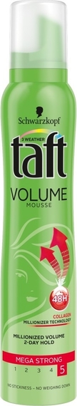 Taft, Volume 2-Day, pianka do włosów, mega mocna, 200 ml