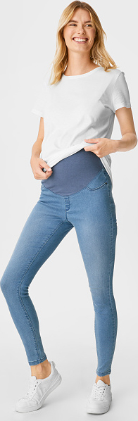 The Denim C&amp;A Dżinsy ciążowe-jegging jeans-bawełna bio, Niebieski, Rozmiar: 34