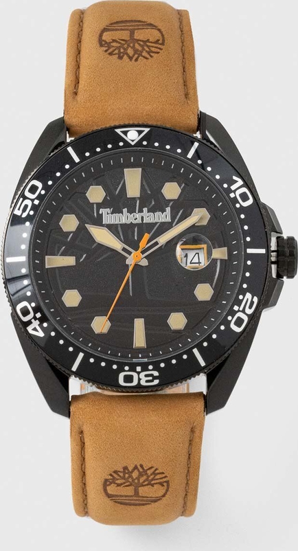 Timberland zegarek TBL.WGB2230601 męski kolor beżowy