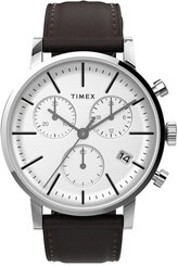 Timex Zegarek Midtown Chronograph TW2V36600 Brązowy