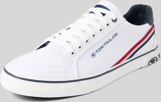 Tom Tailor Sneakersy z paskami w kontrastowym kolorze model ‘Basic Canvas Stripe’