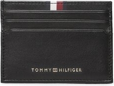 Tommy Hilfiger Etui na karty kredytowe Th Prem Lea Cc Holder AM0AM11267 Czarny