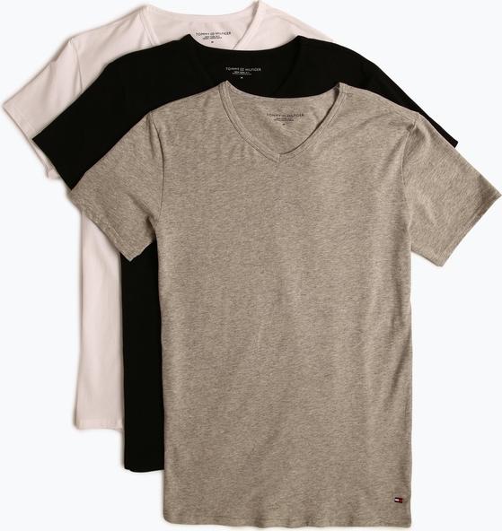 Tommy Hilfiger T-shirty pakowane po 3 szt. Mężczyźni Dżersej biały jednolity