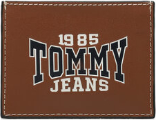 Tommy Jeans Etui na karty kredytowe Tjm Leather Cc Holder AM0AM11427 Brązowy