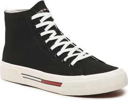 Tommy Jeans Sneakersy Mid Canvas Color EM0EM01157 Czarny