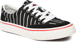 Tommy Jeans Tenisówki Skate Canvas Stripes EM0EM01153 Czarny