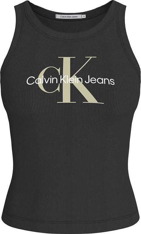 Top Calvin Klein z bawełny w młodzieżowym stylu z okrągłym dekoltem
