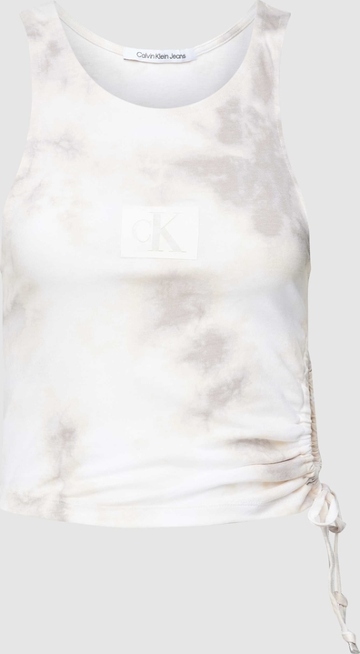 Top Calvin Klein z bawełny z okrągłym dekoltem