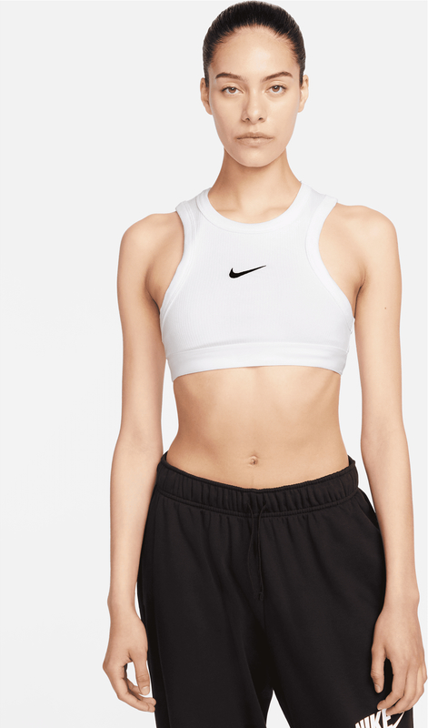Top Nike z okrągłym dekoltem w sportowym stylu z bawełny